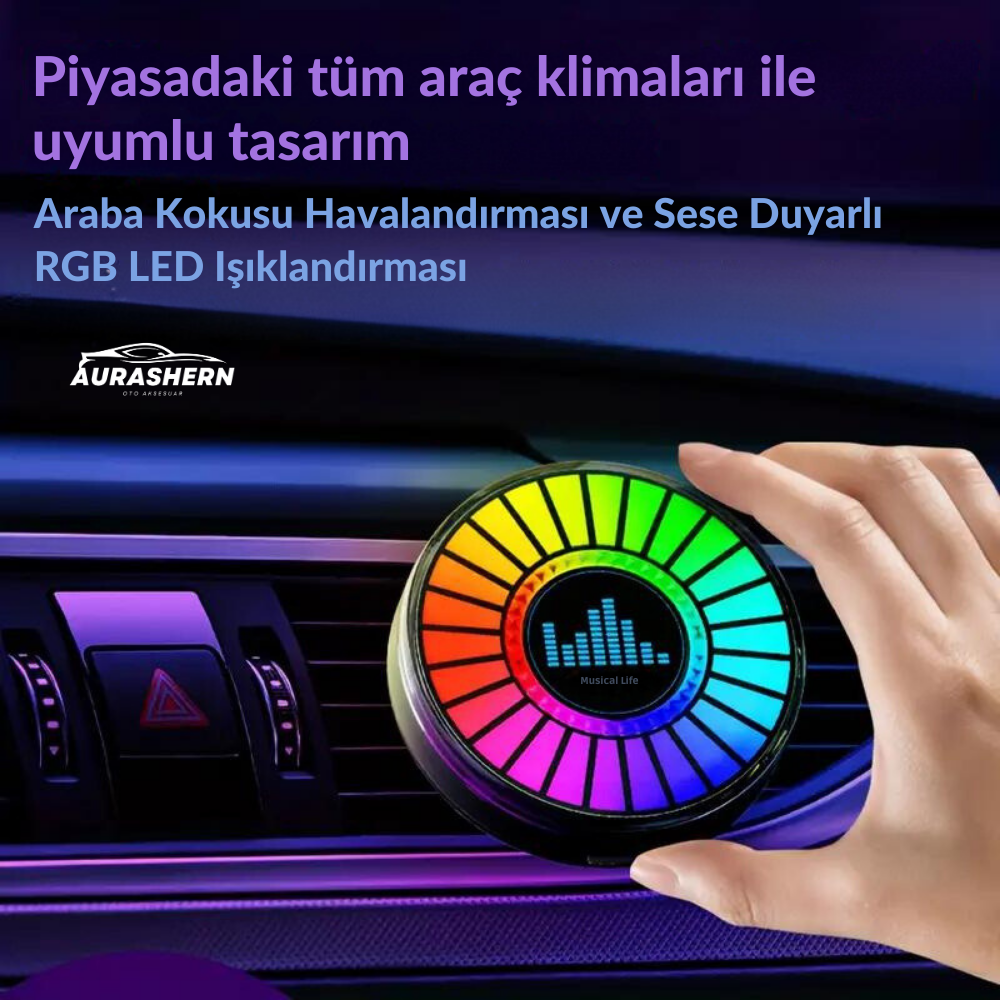 AuraShern Sese Duyarlı Işıklı Aroma Difüzörü