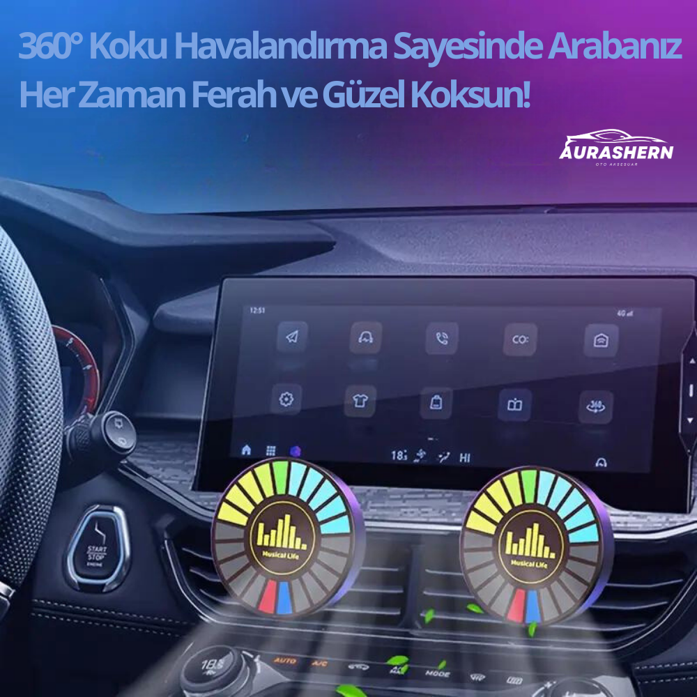 AuraShern Sese Duyarlı Işıklı Aroma Difüzörü